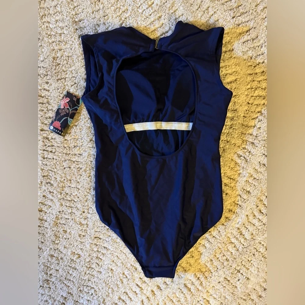 NWT- size L - Hapari Blue One Piece Swimsuit with Keyhole Back